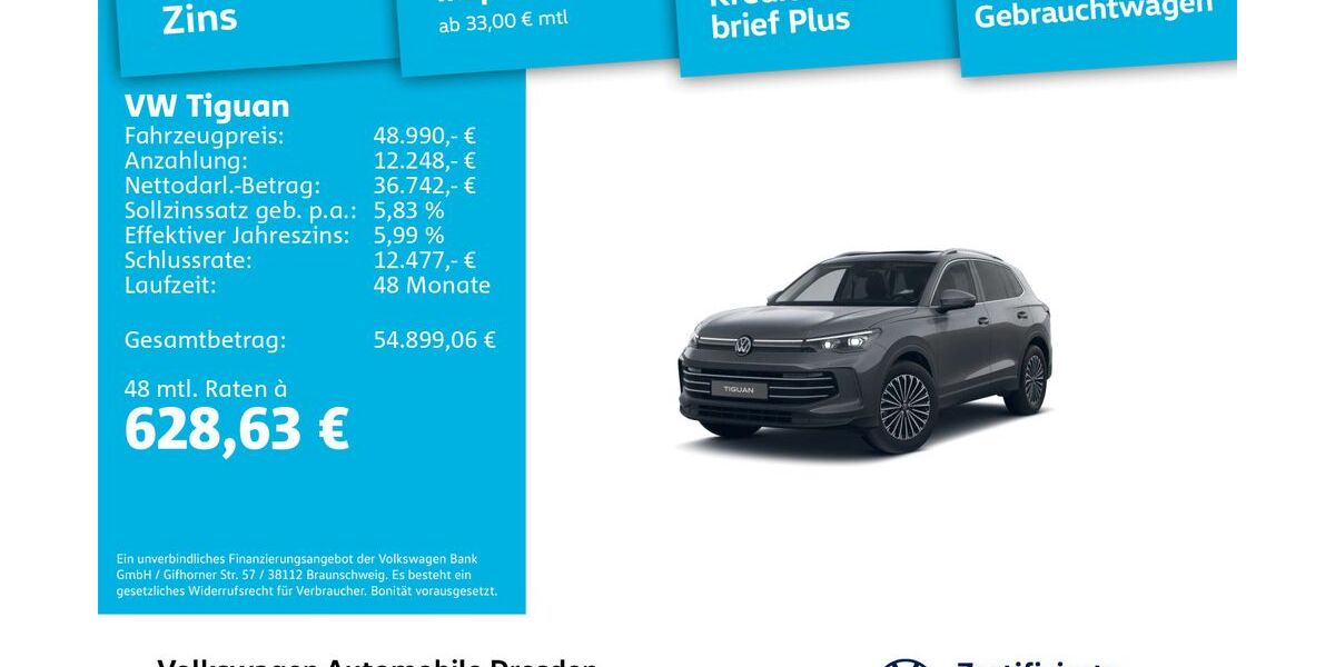 VW Tiguan 94.655 km 48.990 &euro; Dresden 01067