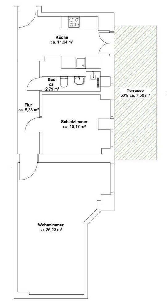 2-Zimmer kernsaniert in Charlottenburg | sofort Bezugsfrei | Barrierarm | Ohne Makler