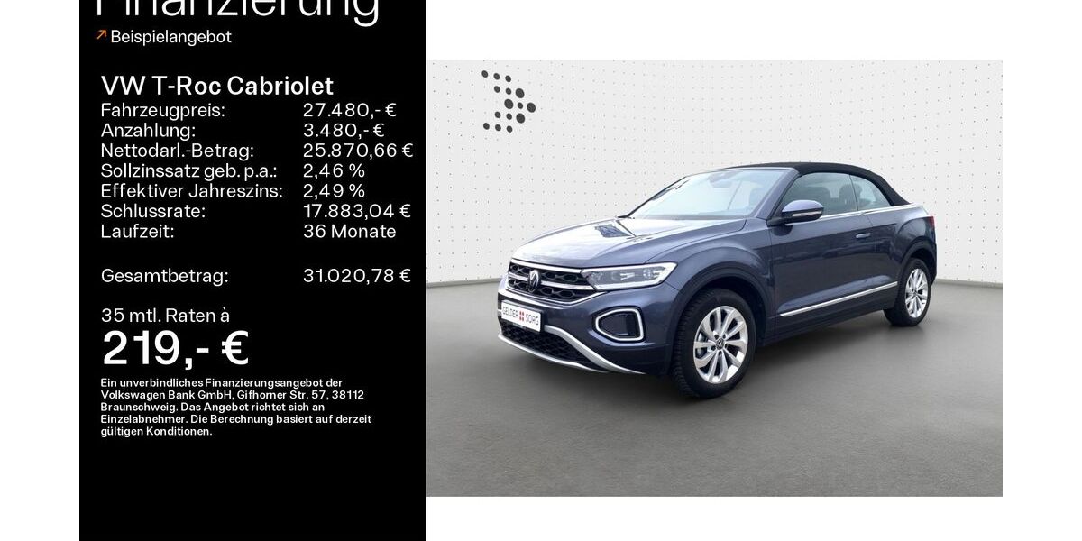 VW T-Roc 15.100 km 27.480 &euro; Haßfurt 97437