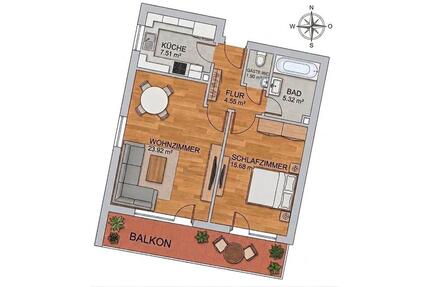 Wohnung Sonthofen - 2 Zimmer, 62 m&sup2;, 240.000&euro; | Angebot:26992862