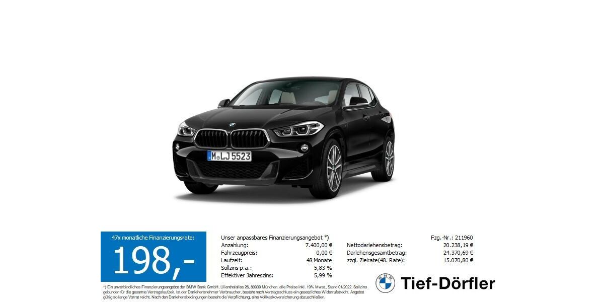 BMW X2 97.500 km 26.440 &euro; Marktsteft 97342