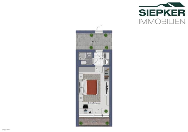 1-Zimmer-Wohnung mit Balkon - ideal für Singles und Studenten in Hannover - Nähe MHH 1 zimmer