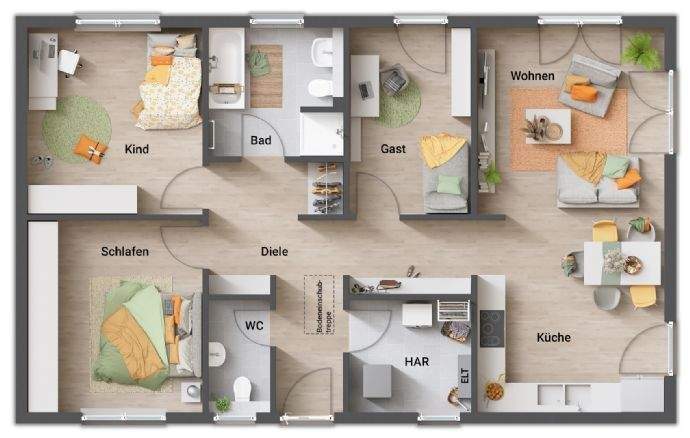 Bungalow Hohen Viecheln Neu Viecheln - 4 Zimmer, 101 m&sup2;, 309.350&euro; | Angebot:26388681