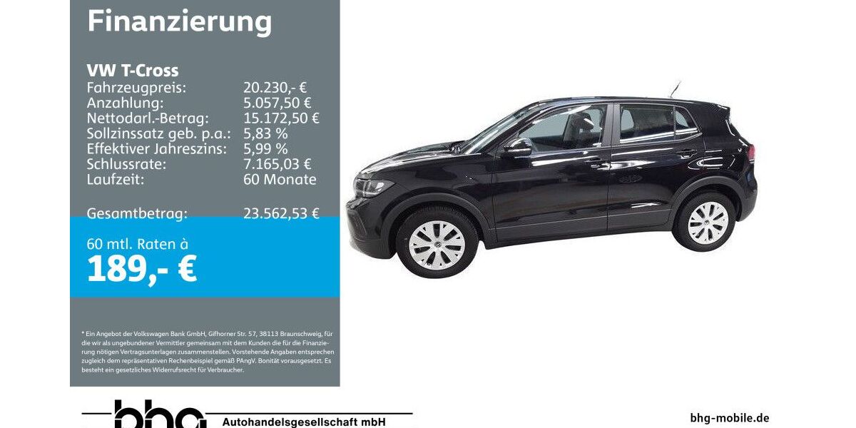 VW T-Cross 11.094 km 20.230 &euro; Balingen 72336