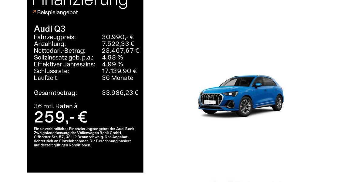Audi Q3 43.217 km 30.990 &euro; Schweinfurt 97424