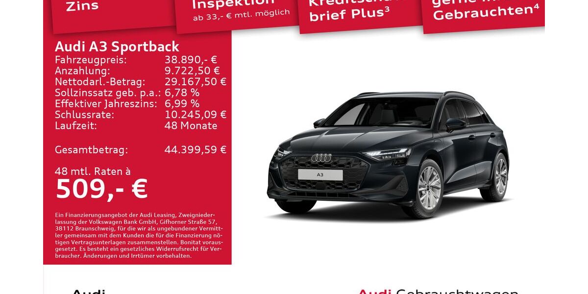 Audi A3 7.910 km 38.890 &euro; Dresden 01067