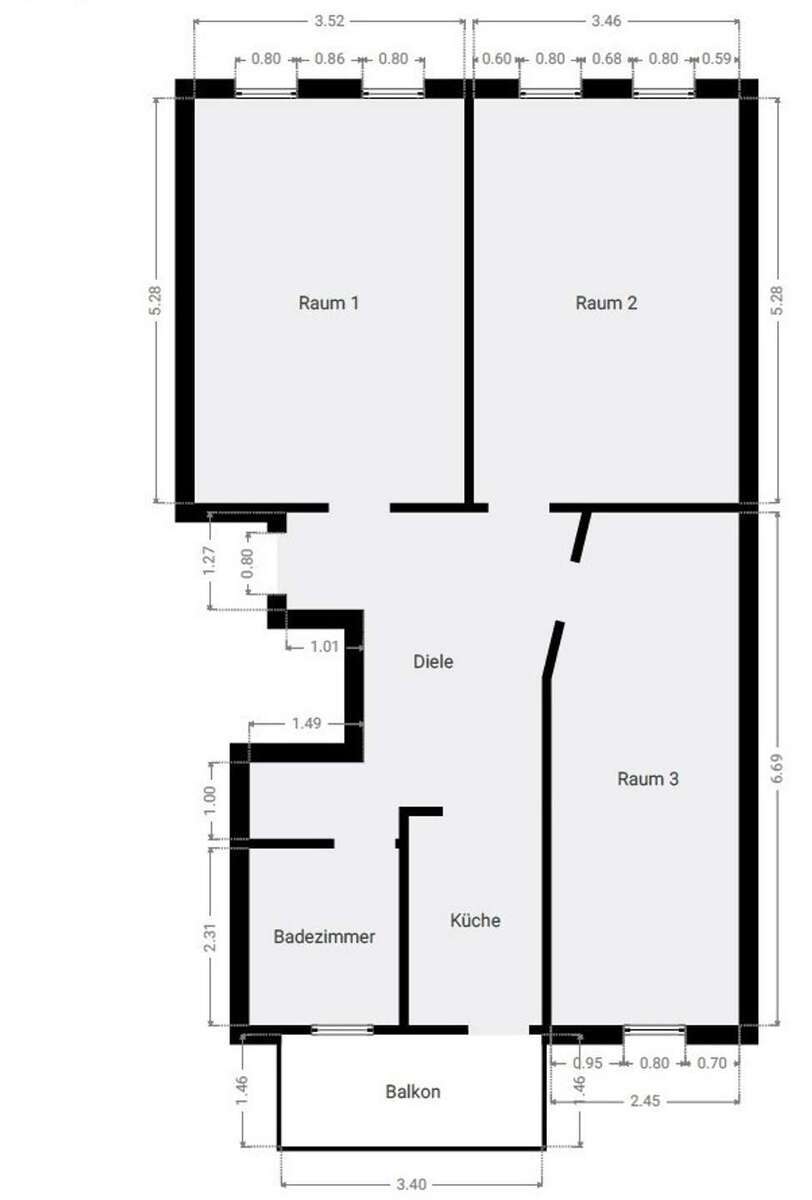 Bequemes Wohnen im Erdgeschoss: 3-Zimmerwohnung mit Balkon in Reudnitz 3 zimmer