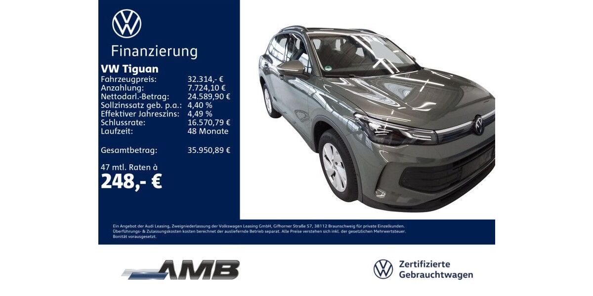 VW Tiguan 18.680 km 31.680 &euro; Borna 04552