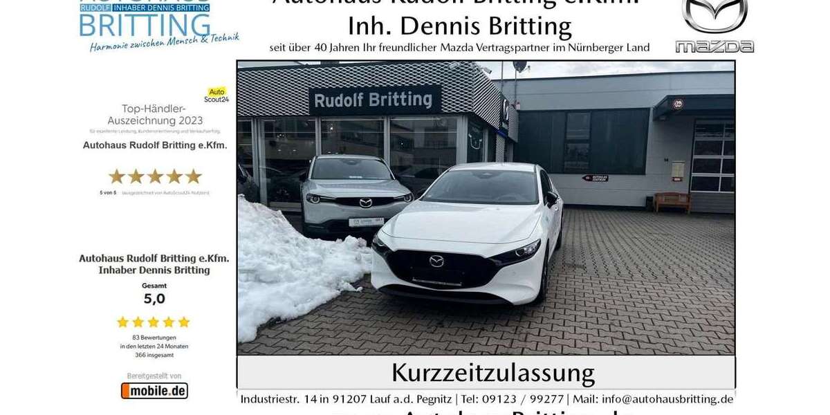 Mazda 3 5.000 km 24.790 &euro; Lauf an der Pegnitz 91207