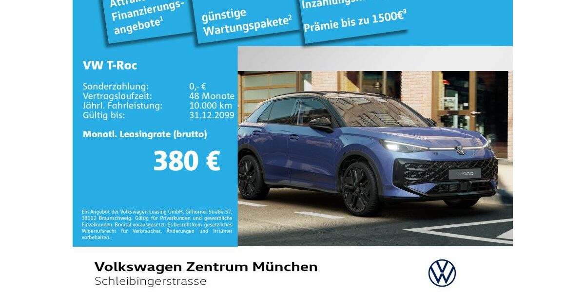 VW T-Roc 3.000 km 35.980 &euro; München 81669