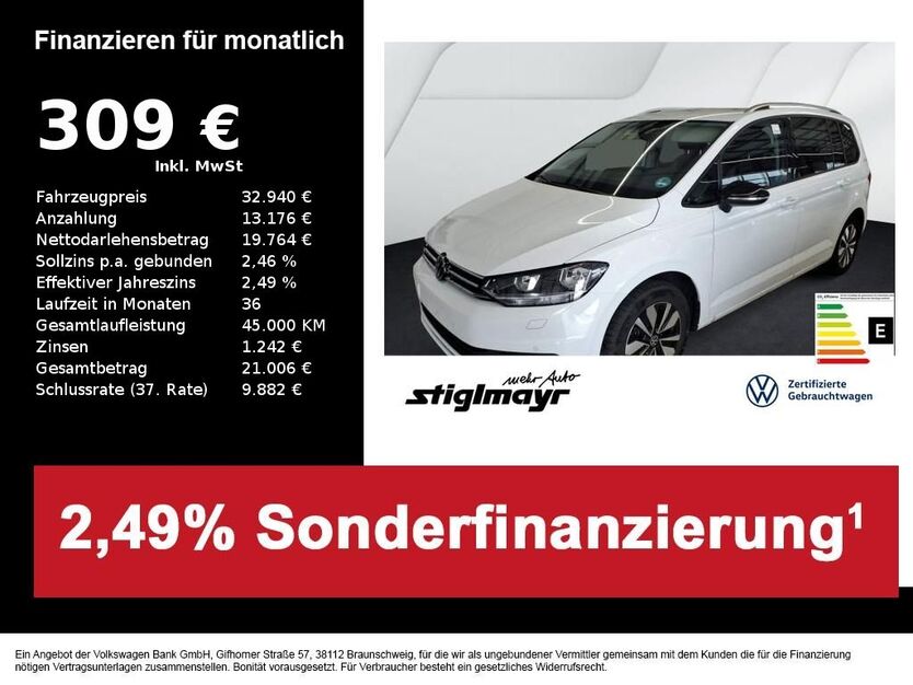VW Touran 18.994 km 32.940 € Schrobenhausen 86529