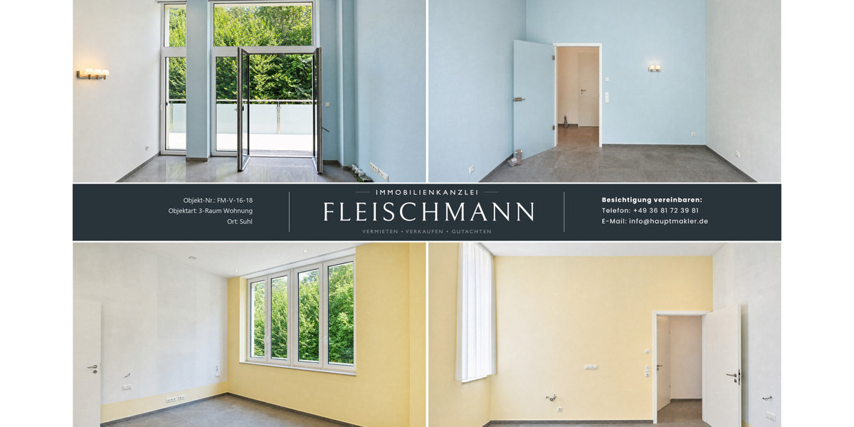 Rolli-gerecht mit Personenaufzug im 2. OG, sparsam, stadtnah - Etagenwohnung Suhl | Angebot:27082701