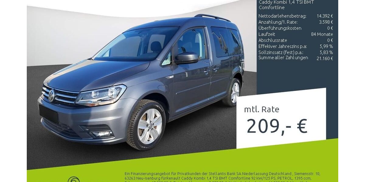 VW Caddy 88.384 km 17.990 &euro; Bocholt 46395