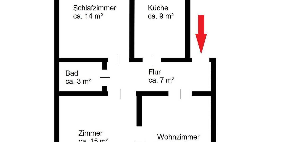 Etagenwohnung Bremen Weidedamm - 3 Zimmer, 63 m&sup2;, 800&euro; | Angebot:26842048