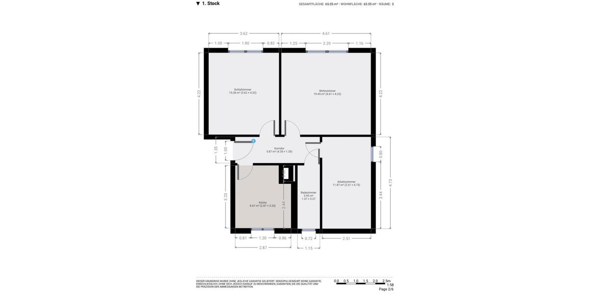 Etagenwohnung Rositz - 3 Zimmer, 65 m&sup2;, 33.000&euro; | Angebot:27075177