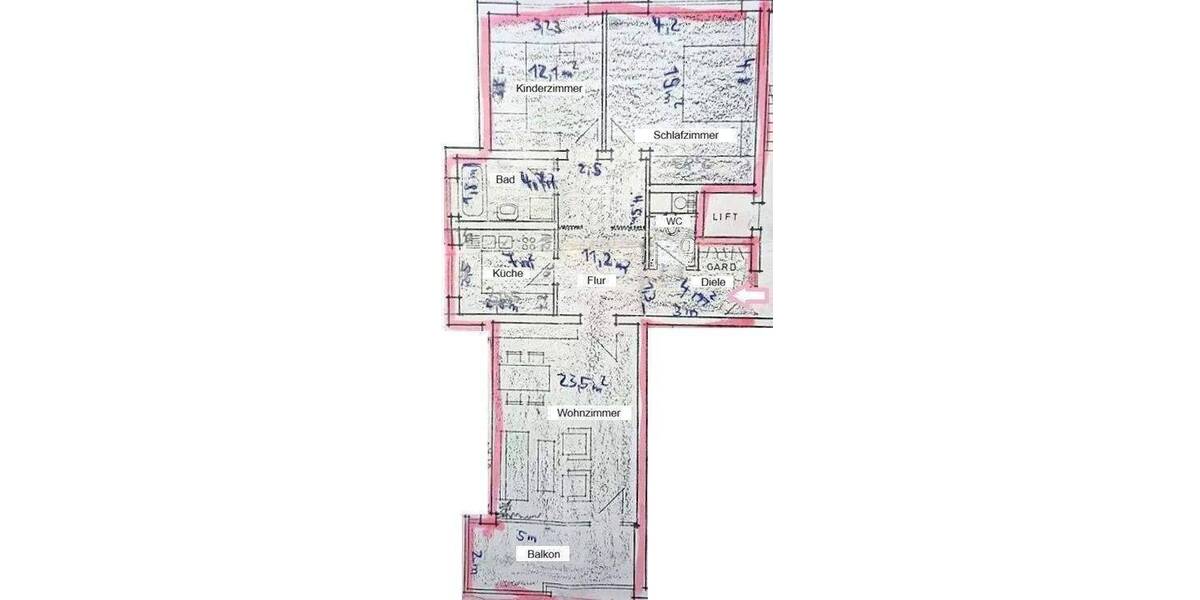 Etagenwohnung Überlingen - 3 Zimmer, 87 m&sup2;, 240.000&euro; | Angebot:26902035