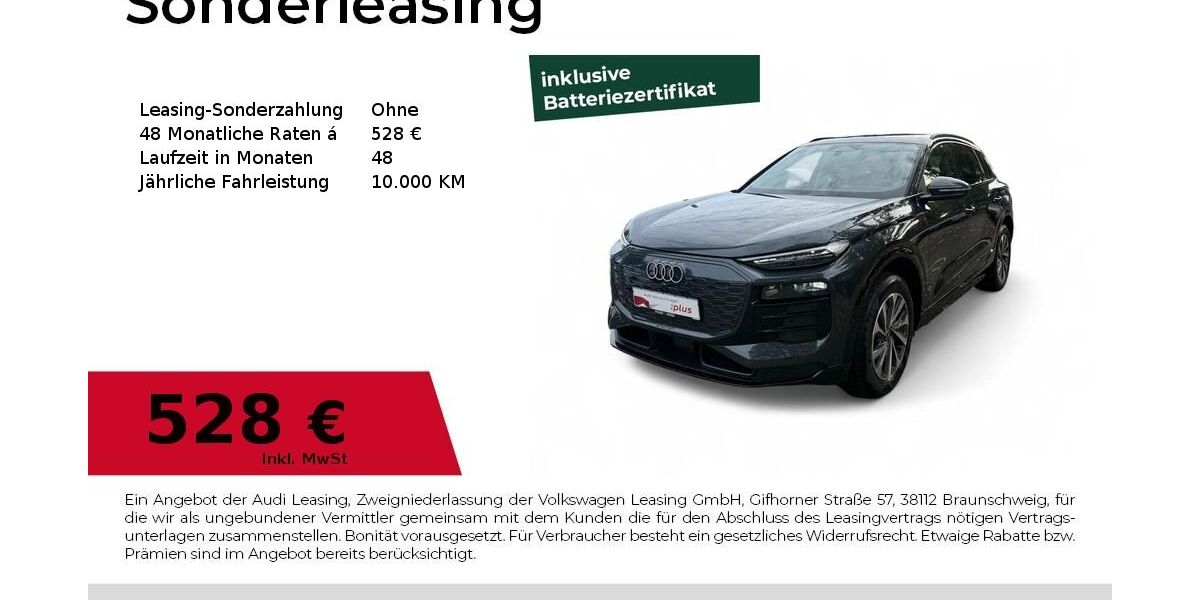 Audi Q6 e-tron 6.215 km 53.890 &euro; Dessau-Roßlau 06844