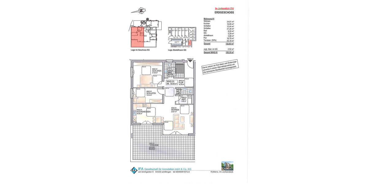 Etagenwohnung Koblenz Pfaffendorfer Höhe - 3 Zimmer, 595.000&euro; | Angebot:25700921