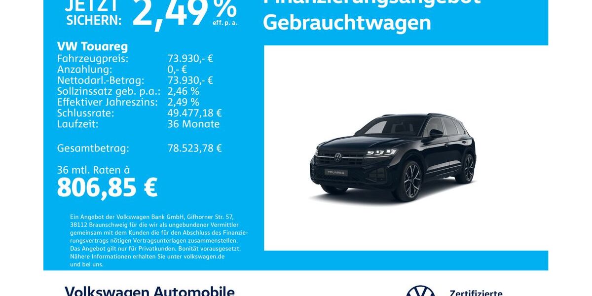 VW Touareg 13.679 km 73.930 &euro; Stuttgart-Feuerbach 70469