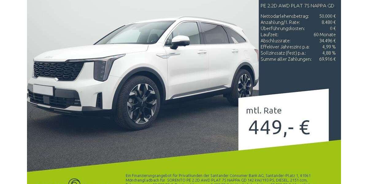 Kia Sorento 4.900 km 58.480 &euro; Münster 48163