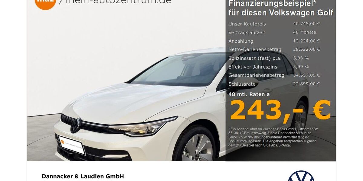 VW Golf 1.500 km 33.888 &euro; Lüneburg 21337