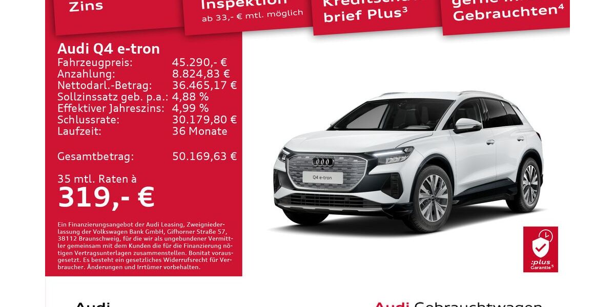 Audi Q4 e-tron 9.258 km 44.890 &euro; Dresden 01169