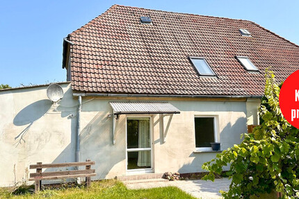 HORN IMMOBILIEN ++ Doppelhaushälfte bei Penkun im großen Grundstück in ruhige Lage - Haus Penkun / Battinsthal Battinsthal | Angebot:23804482