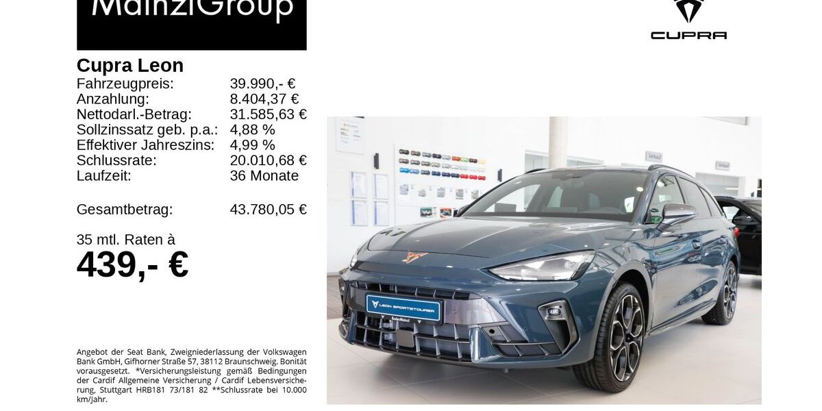 Cupra Leon 22.950 km 39.990 &euro; Feldkirchen/Westerham 83620