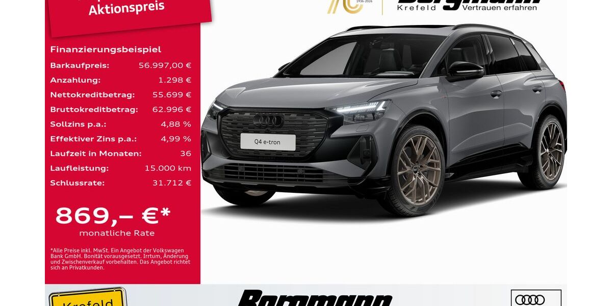 Audi Q4 e-tron 10.012 km 56.997 &euro; Krefeld 47803