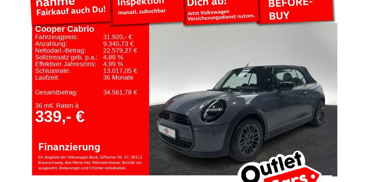Mini Cooper Cabrio 3.254 km 31.920 &euro; Senden 89250