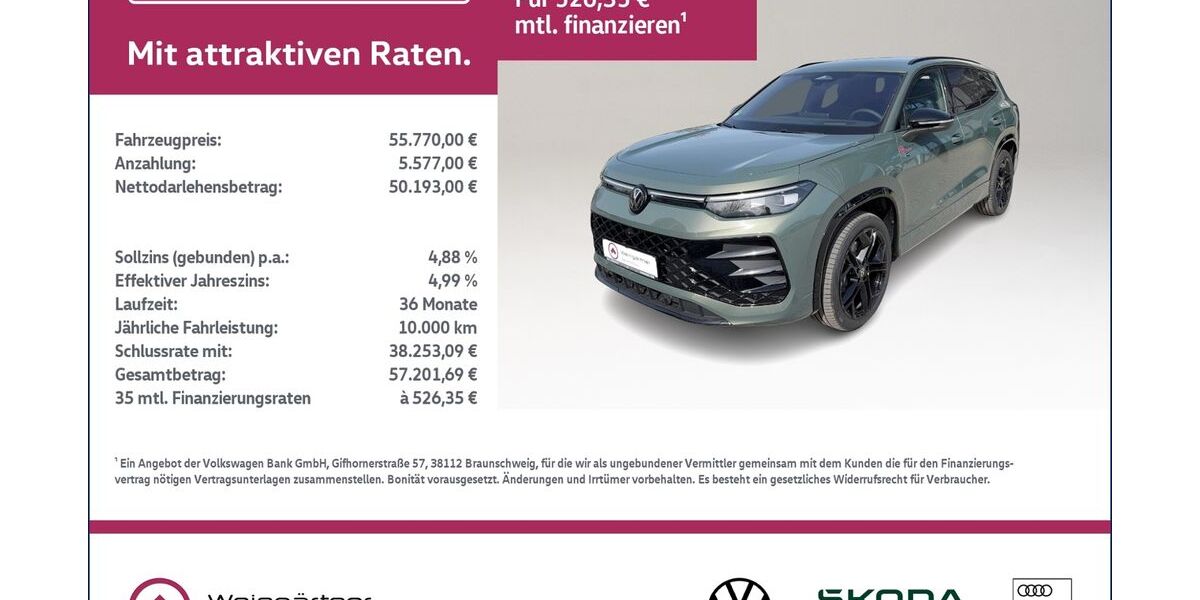 VW Tayron 11.900 km 55.770 &euro; Miesbach 83714