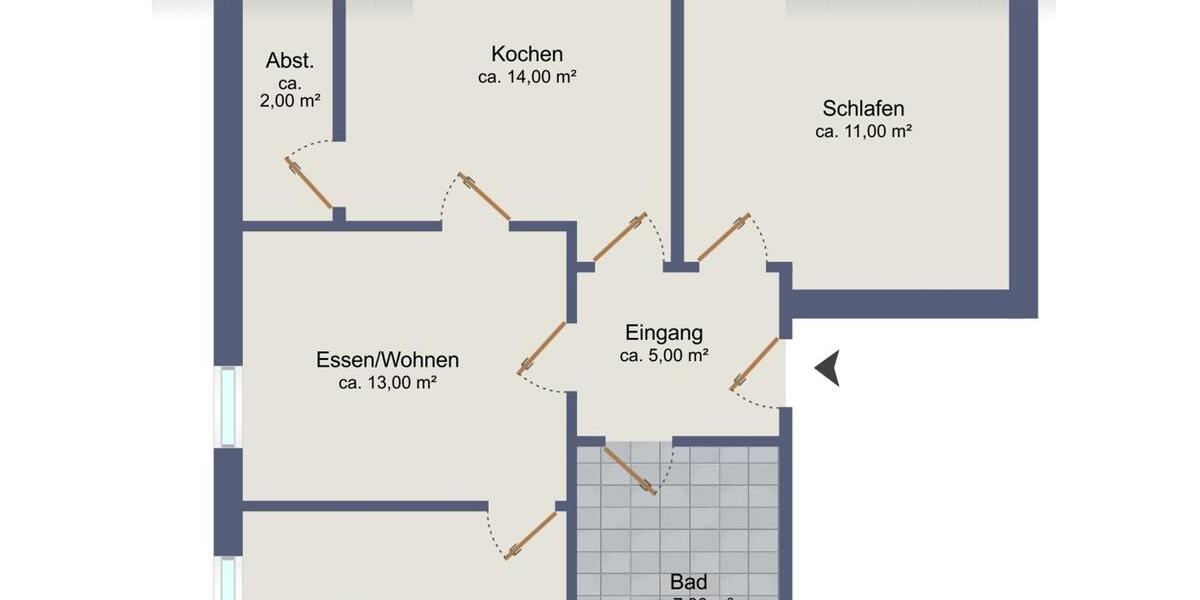 Dachgeschoßwohnung Friesoythe - 2 Zimmer, 77 m&sup2;, 720&euro; | Angebot:26001558