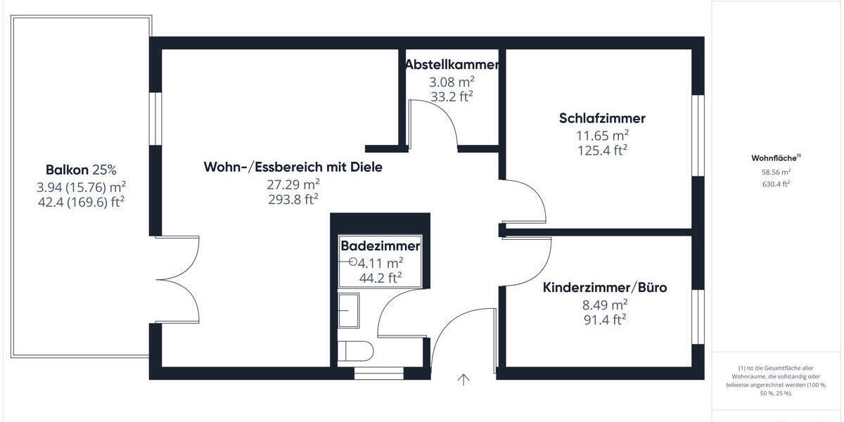 Etagenwohnung Hardheim - 3 Zimmer, 58 m&sup2;, 235.000&euro; | Angebot:25665432