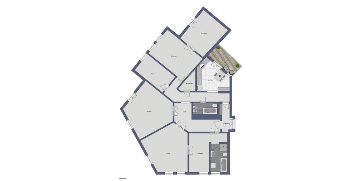 Etagenwohnung Halle (Saale) - 5.5 Zimmer, 170 m&sup2;, 1.530&euro; | Angebot:26412893