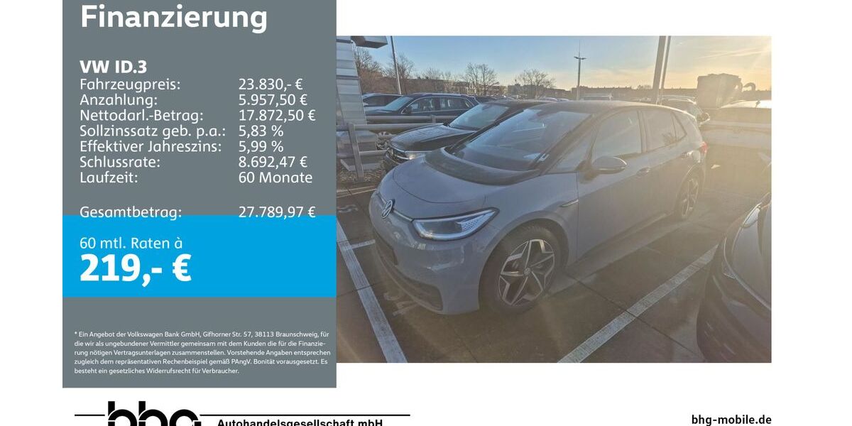 VW ID.3 49.141 km 22.730 &euro; Balingen 72336