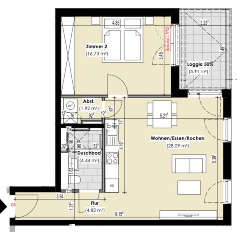 Neubau 2-Zimmerwohnung in Köln-Buchheim
