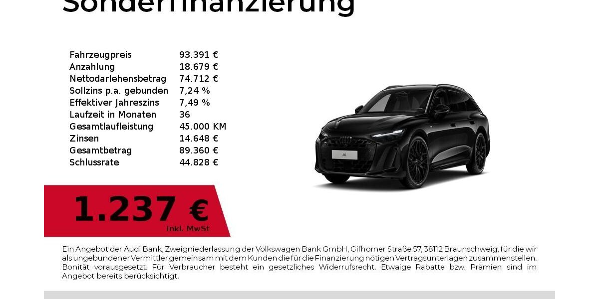 Audi A6 4.900 km 93.391 &euro; Fürth 90763