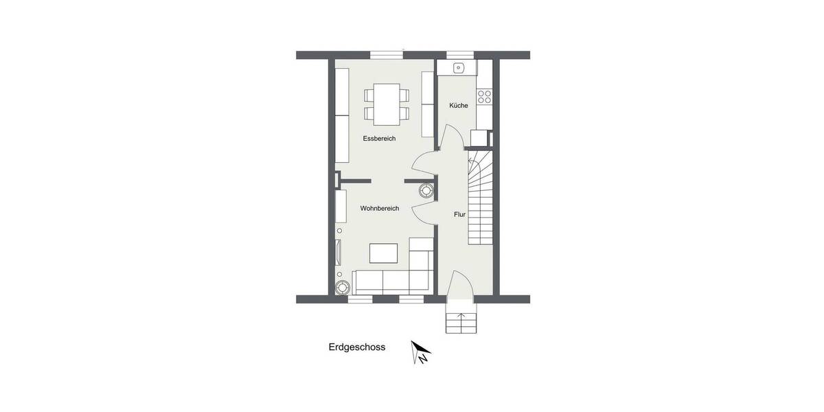 Reihenmittelhaus Bremen Regensburger Straße - 4 Zimmer, 72 m&sup2;, 269.000&euro; | Angebot:26852925