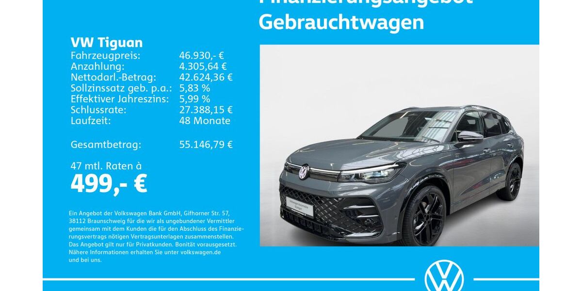 VW Tiguan 1.505 km 45.930 &euro; Stuttgart-Feuerbach 70469