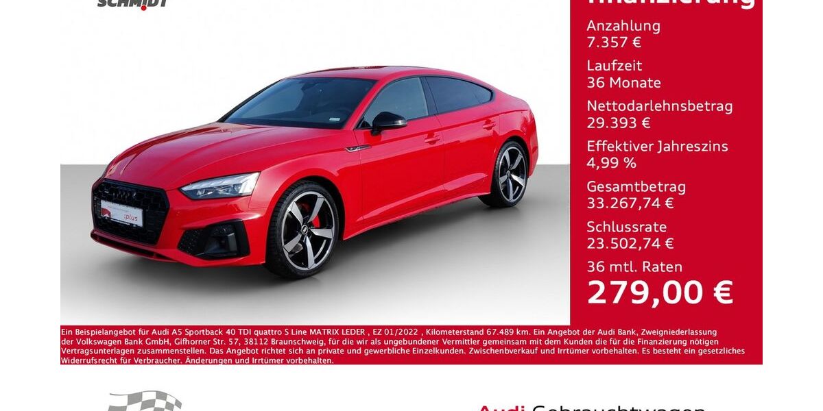 Audi A5 67.489 km 36.750 € Bernsdorf 09337