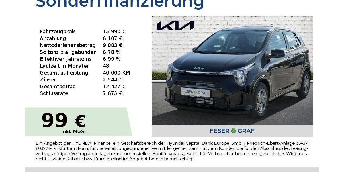 Kia Picanto 3.761 km 15.990 &euro; Roth 91154