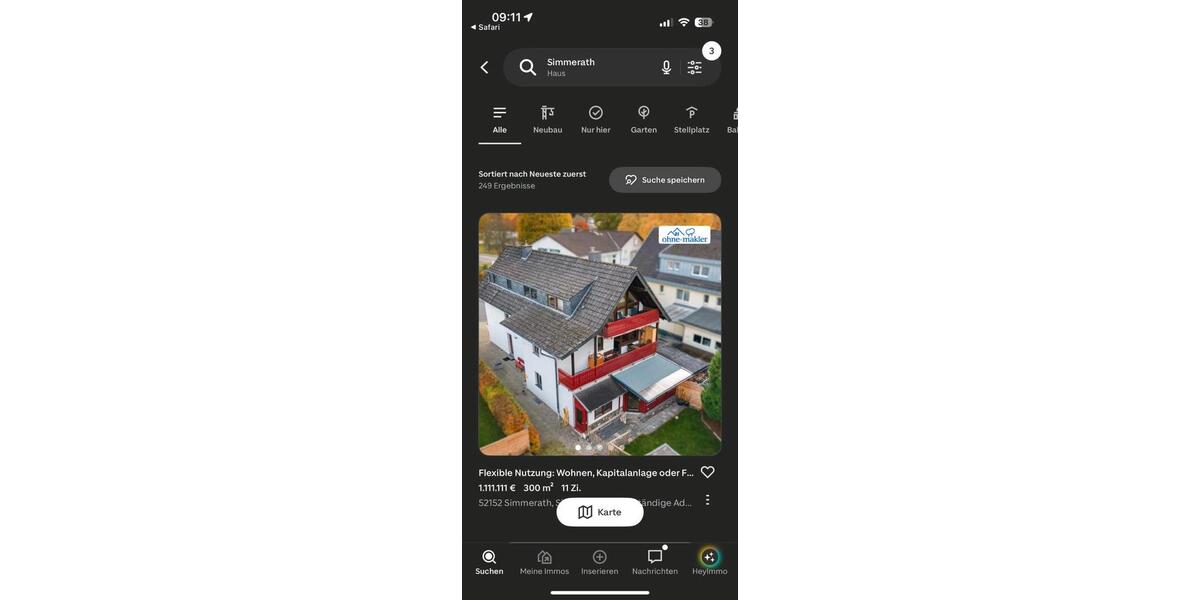 Etagenwohnung Simmerath - 2 Zimmer, 55 m&sup2;, 184.000&euro; | Angebot:26350144