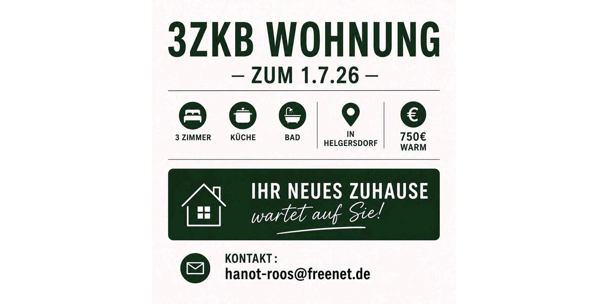 Etagenwohnung Netphen - 3 Zimmer, 70 m&sup2;, 750&euro; | Angebot:26689309