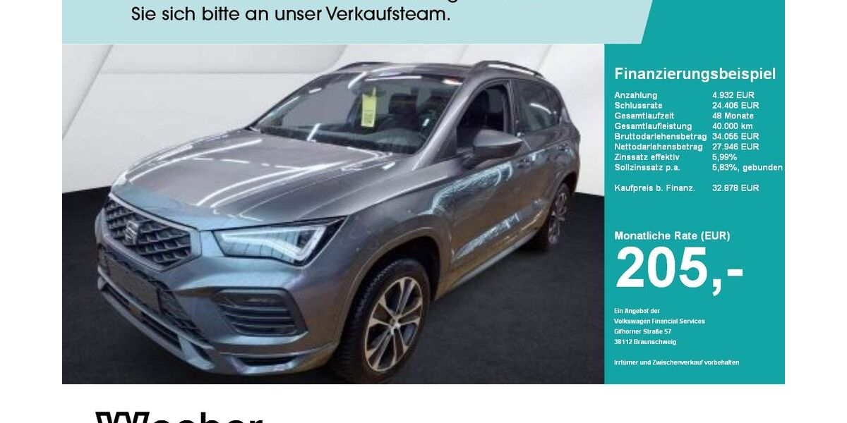 Seat Ateca 16.626 km 32.778 &euro; Weil der Stadt 71263
