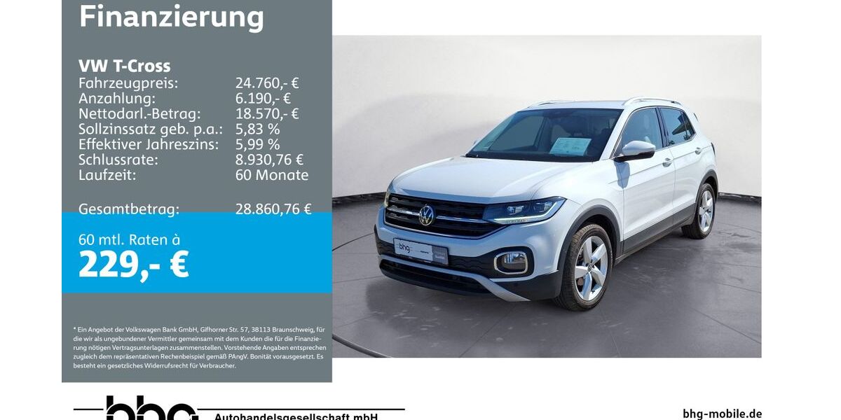 VW T-Cross 29.200 km 24.760 &euro; Mössingen 72116