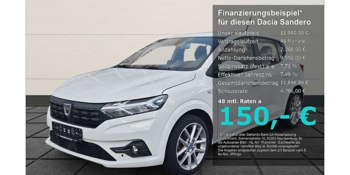 Dacia Sandero 36.400 km 11.990 &euro; Eschweiler 52249