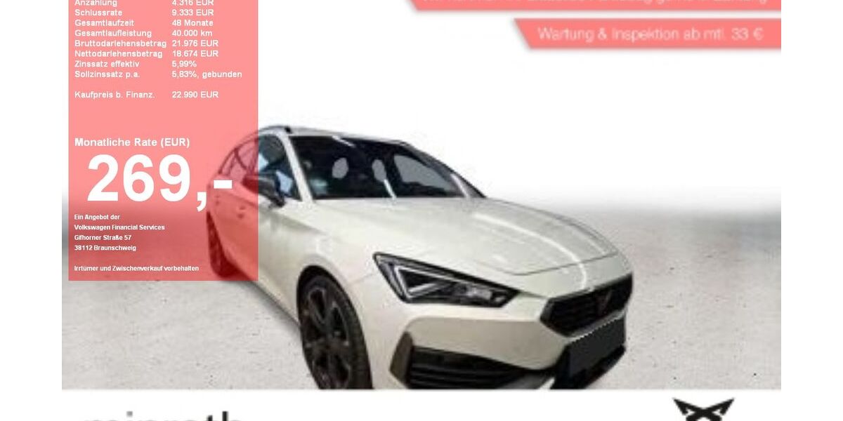 Cupra Leon 42.564 km 21.740 &euro; Moers-Hülsdonk 47441