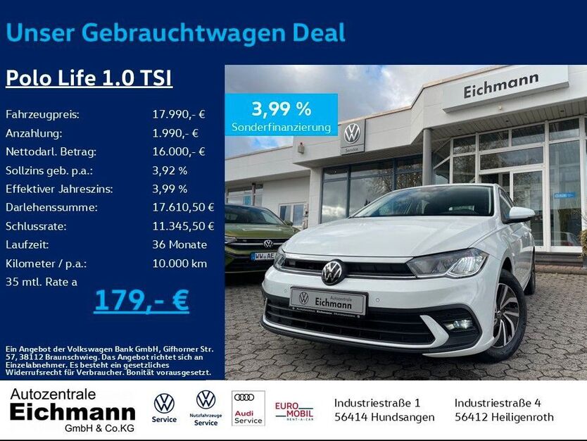 VW Polo 61.900 km 17.990 € Heiligenroth 56412
