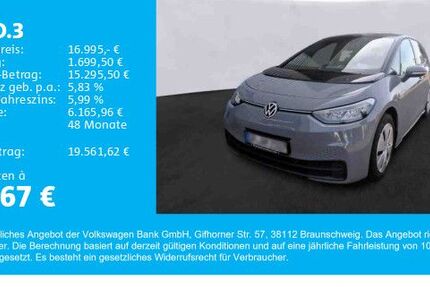 VW ID.3 44.800 km 16.995 € Gersthofen 86368