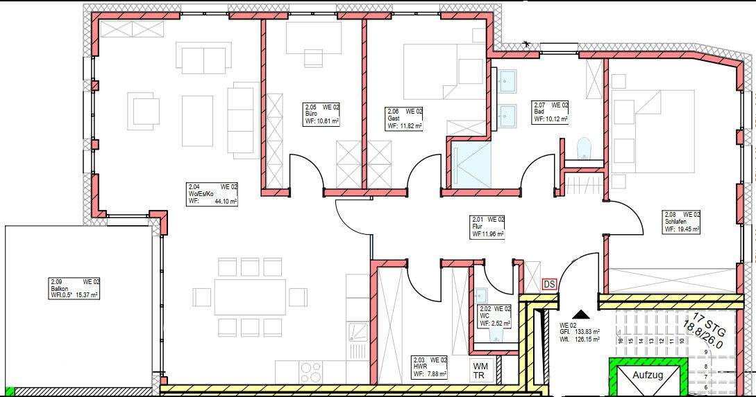 Etagenwohnung Oldenburg Innenstadt - 4 Zimmer, 126 m&sup2;, 790.800&euro; | Angebot:25770431